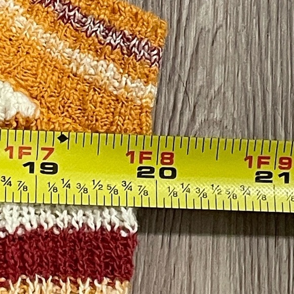 Foxcroft Women Knit Vest Size Large White Nico Striped Open Front Longline Boho - Picture 11 of 13